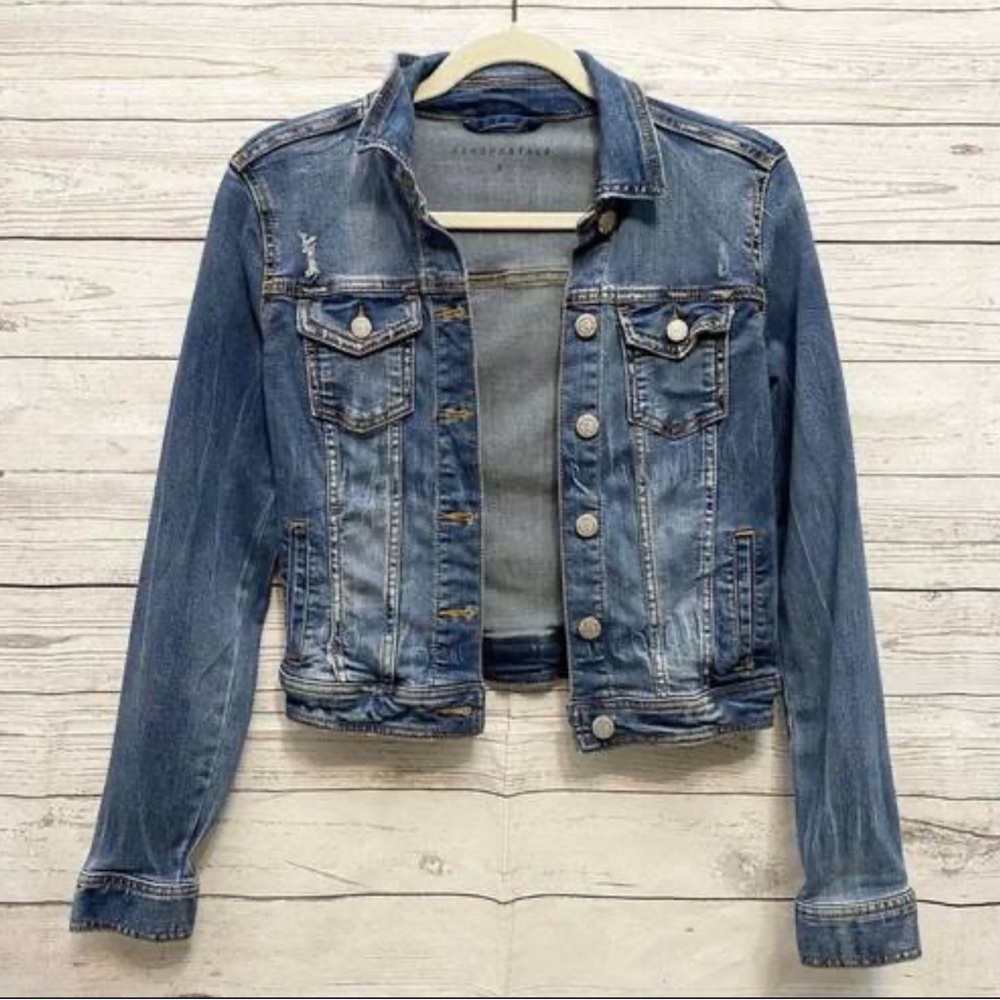 Aeropostale Jean jacket with little shredded parts